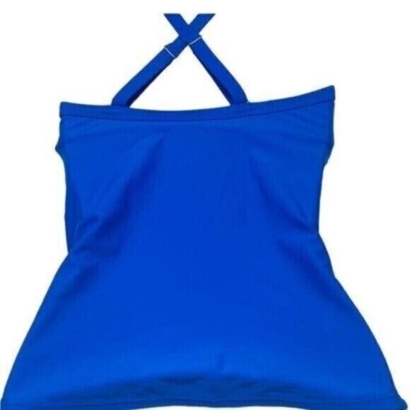Athleta Womens‎ Twister Tank Tankini Top Swim Adjustable Straps Blue - Picture 3 of 11